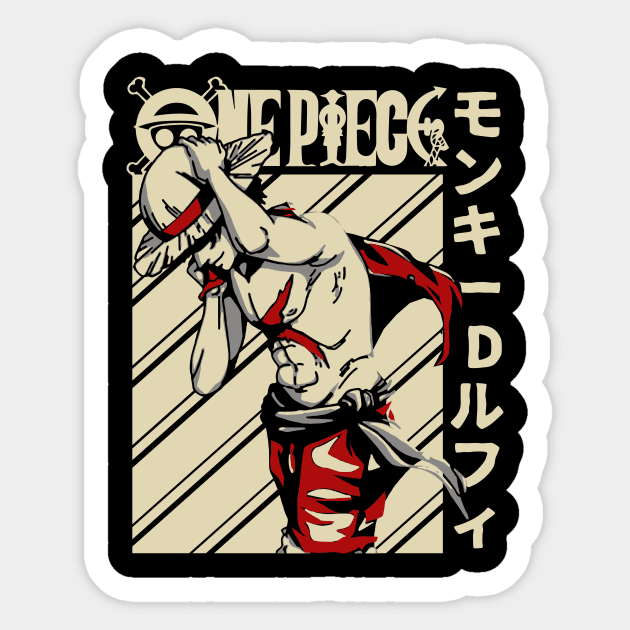 Monkey D. Luffy Anime Sticker by BeeDart